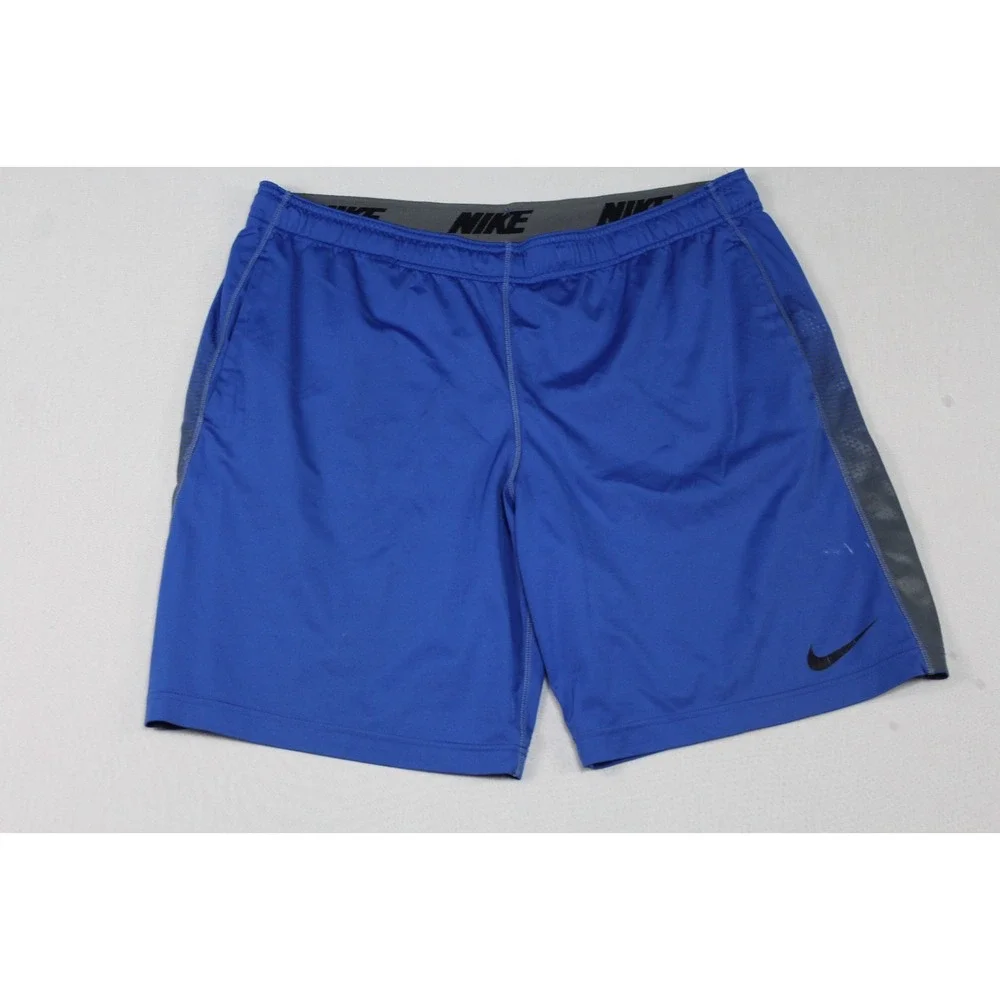 Nike Men Blue Shorts Gym Running Active Casual Dri Fit Size Medium